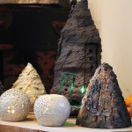 成竹窯の陶芸クリスマスツリーとキャンドル
